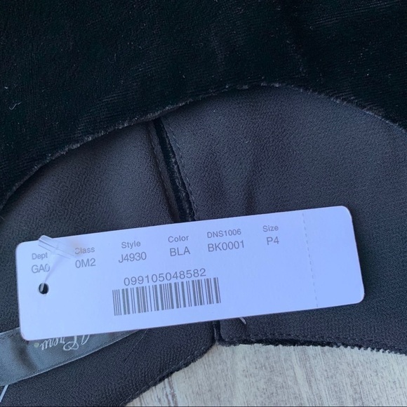 J Crew Black Velvet Tank Top Camisole Size 4P NEW - Picture 3 of 9